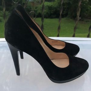 COLE HAAN / NIKE AIR Black Suede Pump Heel, 8.5